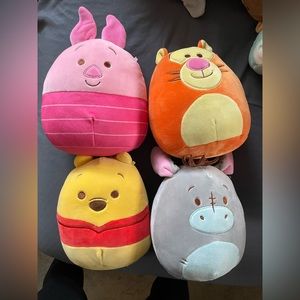 Squishmallows Winnie the Pooh + Piglet, Tigger, & Eeyore Set